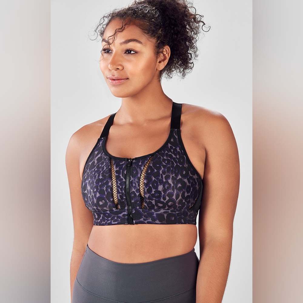 Fabletics Zip front Zoe high support sports bra size XS